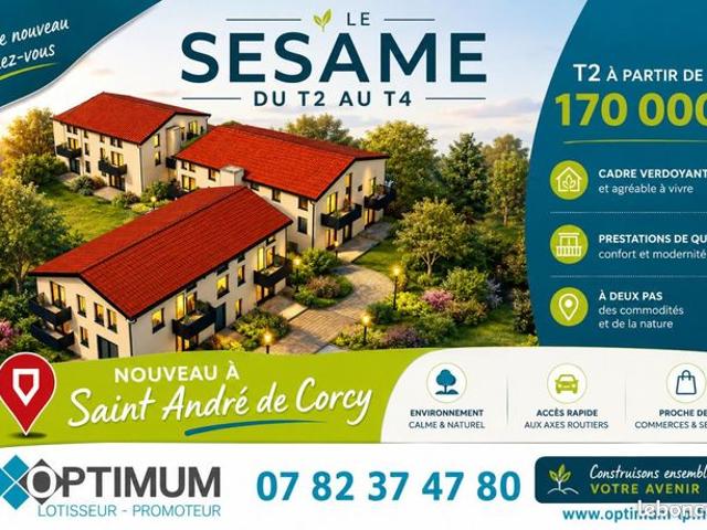 Appartement 41 m² Saint Andre De Corcy