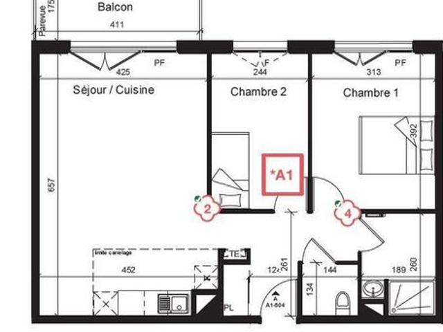 Appartement 60 m² Valenciennes