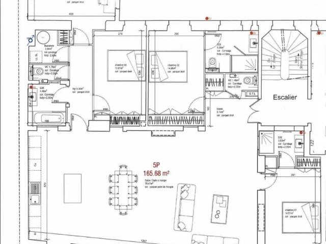 Appartement 6 pièces 166 m²