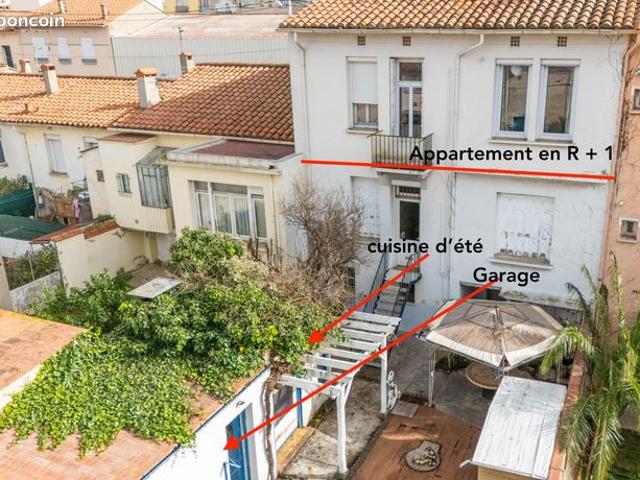 Appartement 90 m2 T4 avec jardin, cave et garage