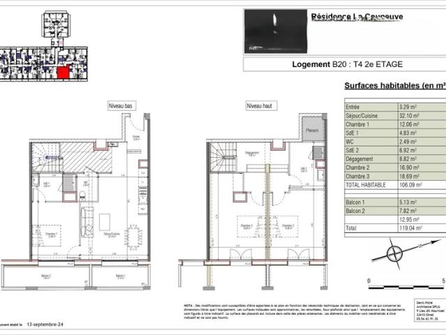 Appartement 106 m2 4 pièces