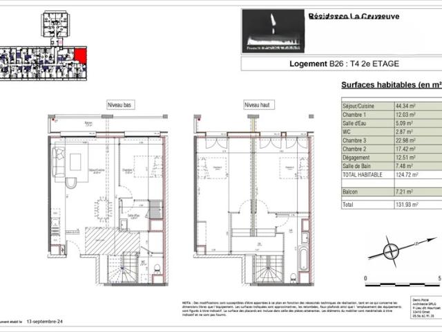 Appartement 124 m2 4 pièces