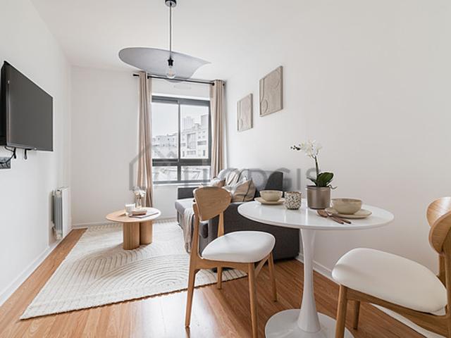 Appartement 1 chambre meublé avec terrasse, ascenseur et local à vélos La Villette Paris 19°