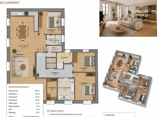 Appartement 1 pièce 150 m²