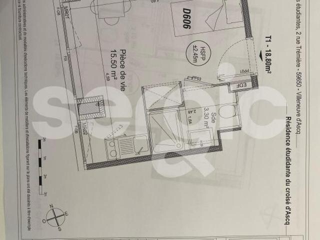 Appartement 1 pièce 18 m²