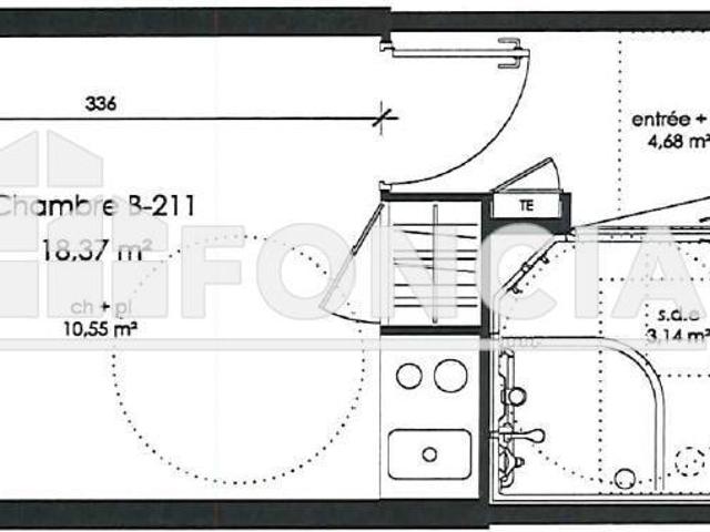 Appartement 1 pièce 18 m²