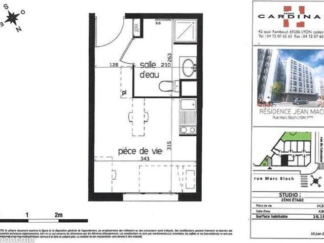 Appartement 1 pièce 19 m²