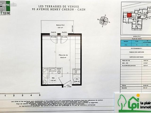 Appartement 1 pièce 25 m²