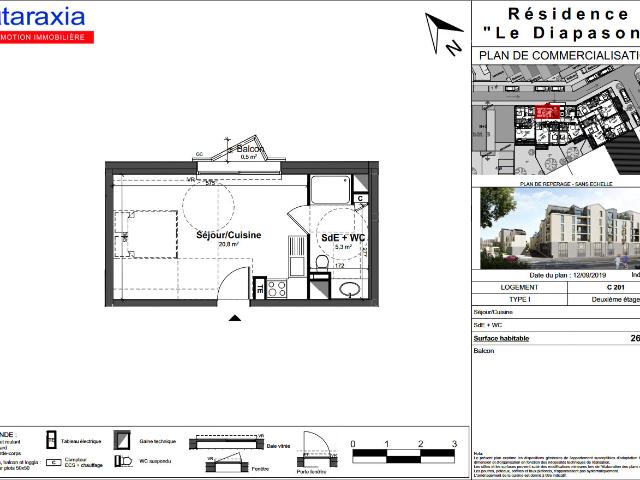Appartement 1 pièce 26 m²