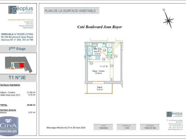 Appartement 1 pièce 27 m²