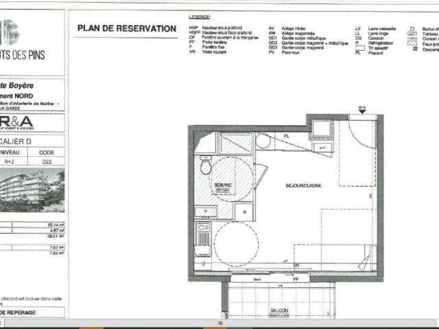 Appartement 1 pièce 28 m²