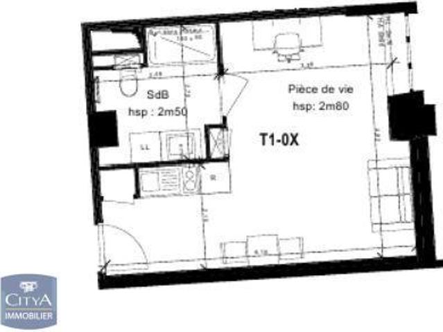 Appartement 1 pièce 28 m²