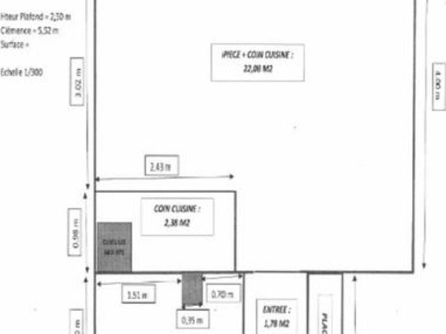 Appartement 1 pièce 28 m²