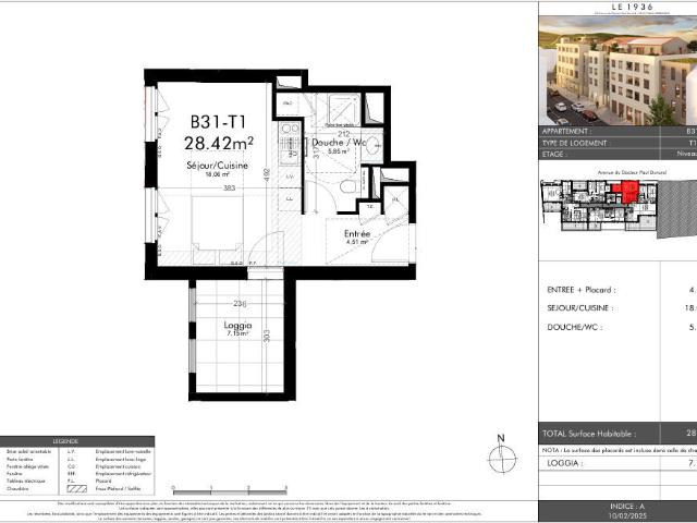 Appartement 1 pièce 28 m²