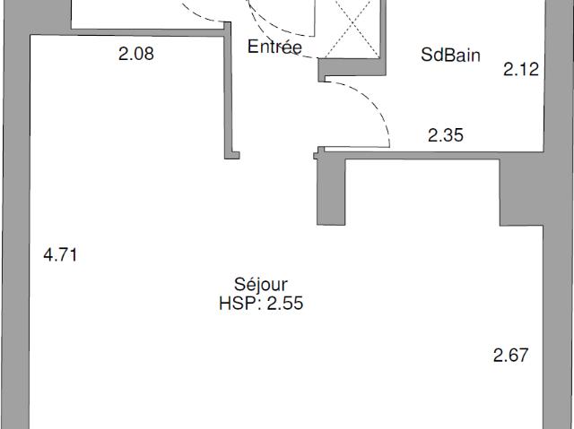 Appartement 1 pièce 28 m²