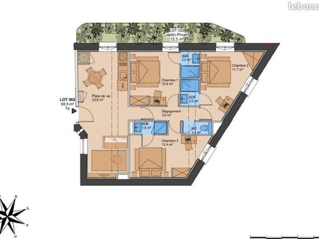 Appartement 1 pièce 29 m²