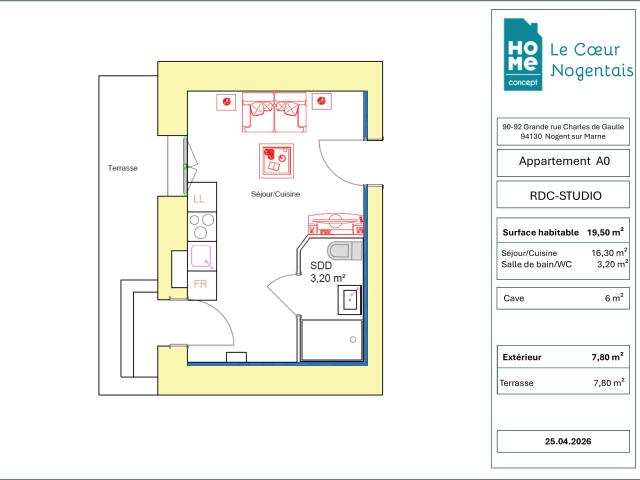 Appartement 1 pièce 21 m²
