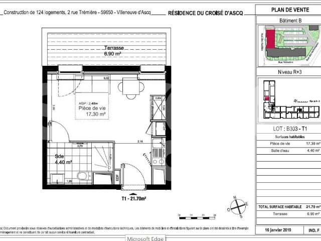 Appartement 1 pièce 21 m²