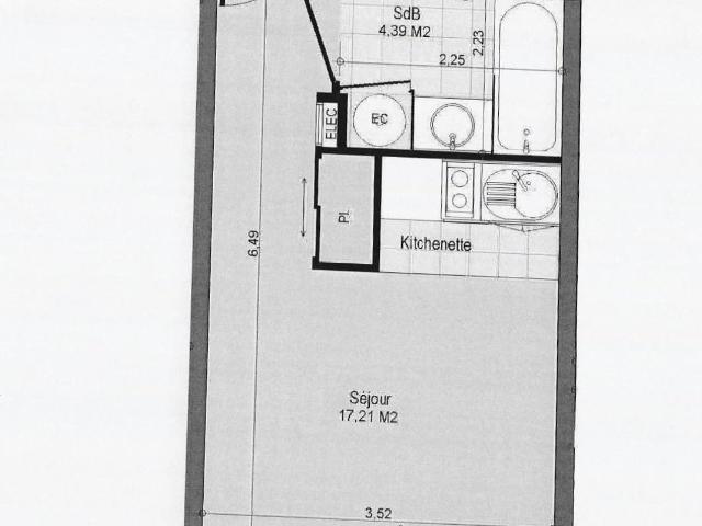 Appartement 1 pièce 22 m²