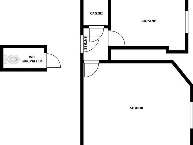 Appartement 1 pièce 22 m²