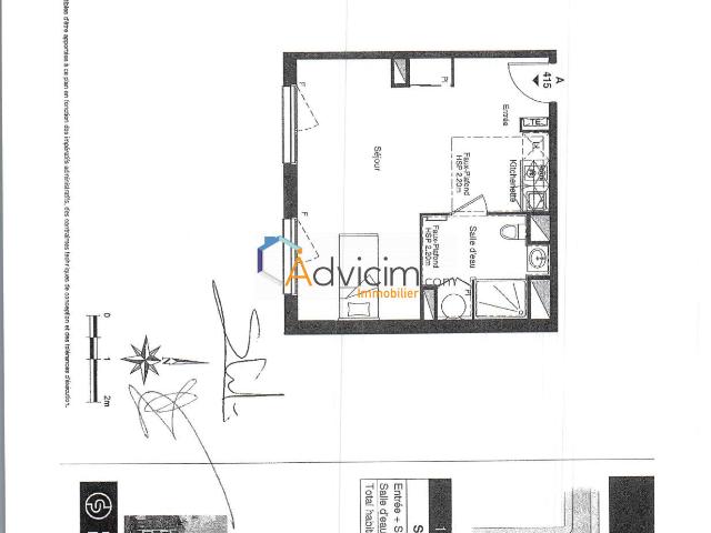 Appartement 1 pièce 34 m²
