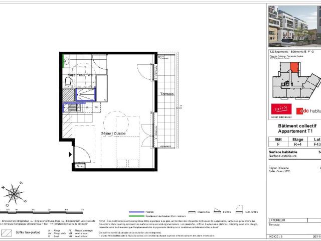 Appartement 1 pièce 35 m²