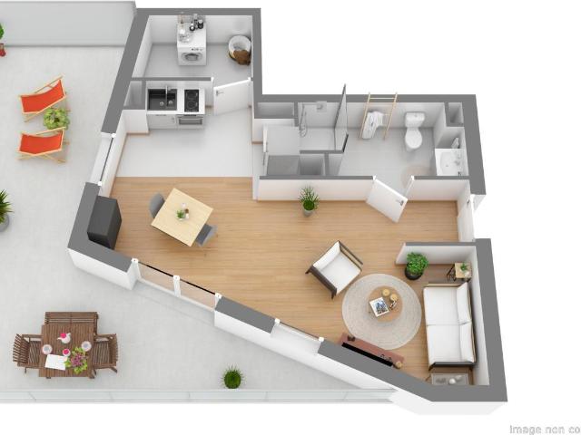 Appartement 1 pièce 36 m²