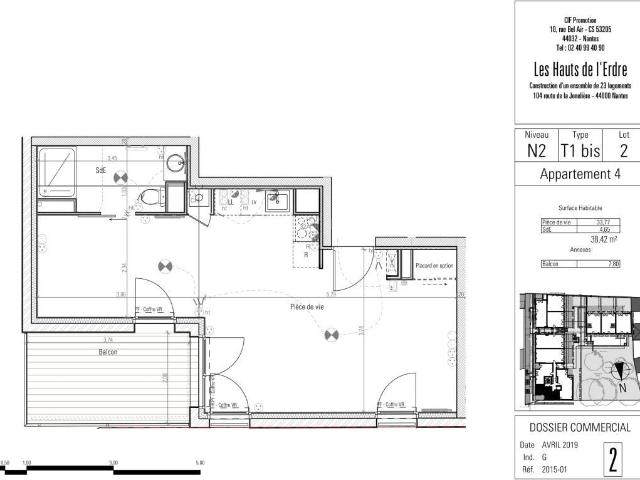 Appartement 1 pièce 38 m²