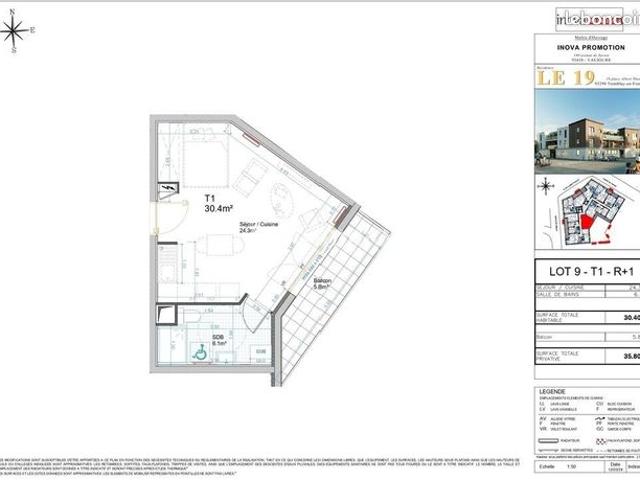 Appartement 1 pièce 30 m²