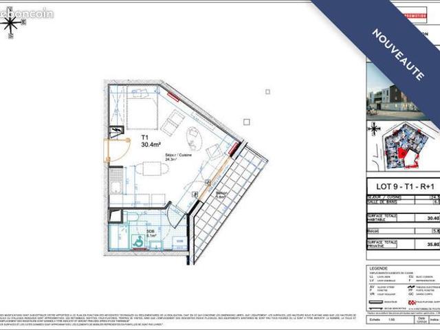 Appartement 1 pièce 30 m²