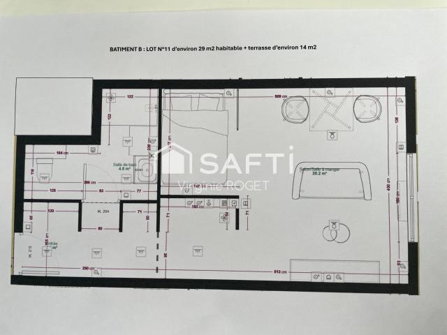 Appartement 1 pièce 31 m²