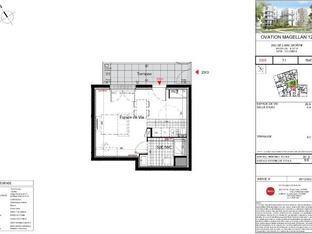 Appartement 1 pièce 31 m²