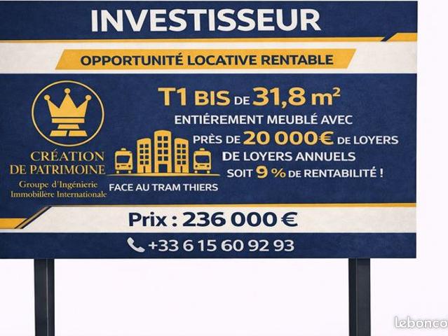 Appartement 1 pièce 32 m²