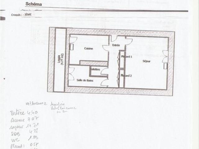Appartement 1 pièce, 33 m² à louer à Évreux 27000