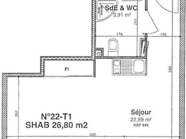 Appartement 1 pièce 44300 Nantes Réf: 11917