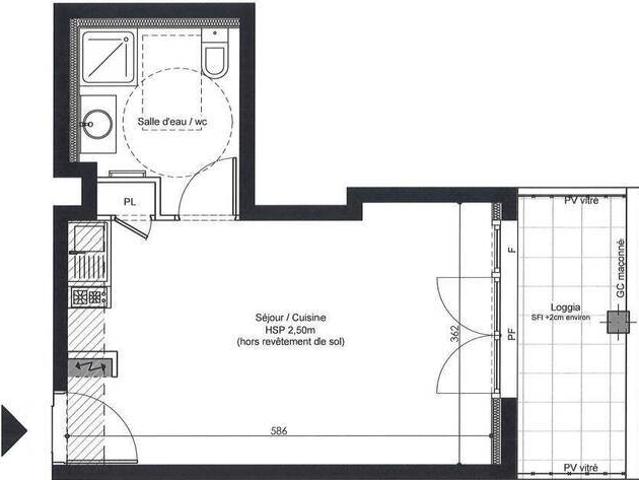 Appartement 1 pièce 44600 Saint Nazaire CENTRE VILLE GARE Réf: 3554