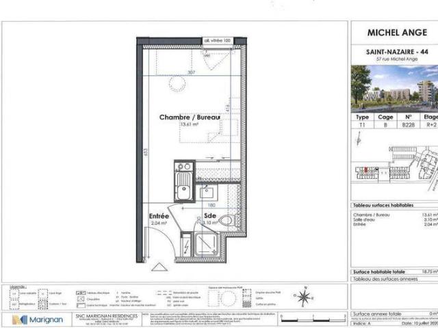 Appartement 1 pièce 44600 Saint Nazaire Réf: 3555
