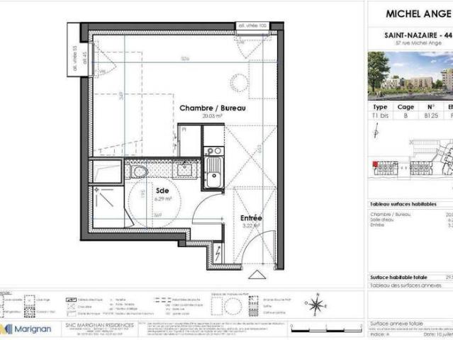 Appartement 1 pièce 44600 Saint Nazaire Réf: 3568