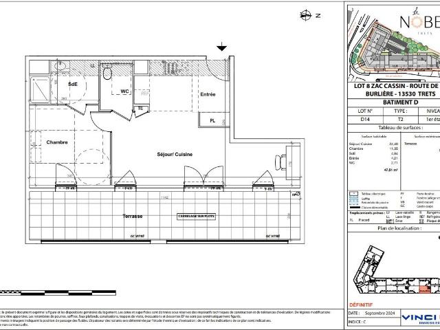 Appartement 1 pièce, 47 m² à louer à Trets 13530