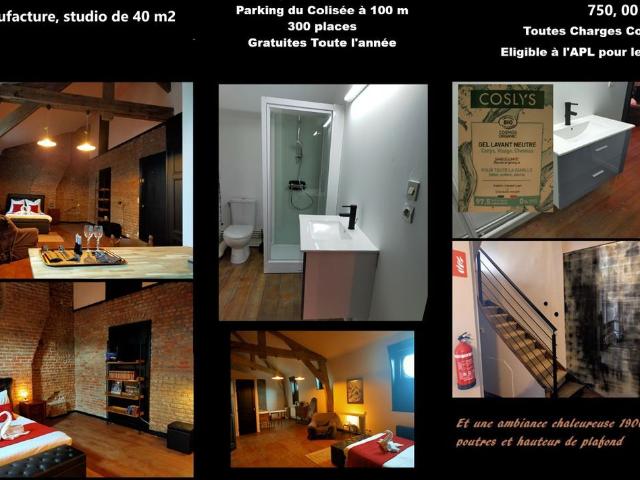 Appartement 1 pièce, 40 m² à louer à Roubaix 59100