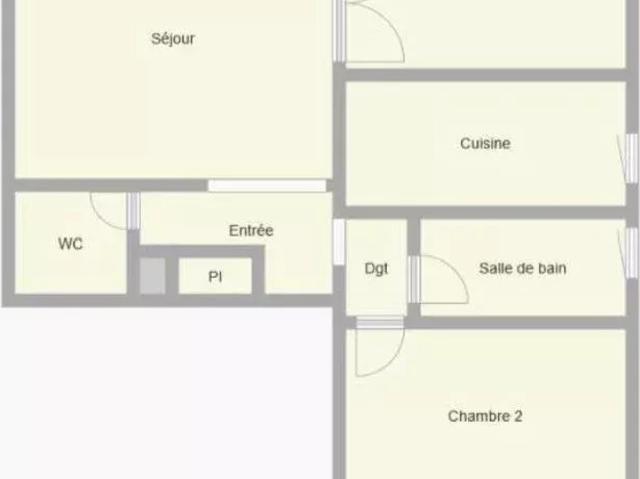 Appartement 3 pièces 55 m²
