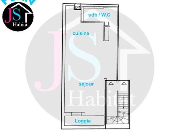 Appartement 1 pièce 61 m²