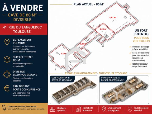 Appartement 1 pièce 80 m²