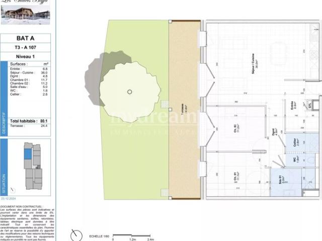 Appartement 2 chambres 80.1m² à Notre Dame de Bellecombre 73590