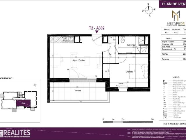 Appartement 2 pièces 43 m²