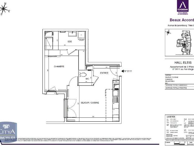 Appartement 2 pièces 43 m²