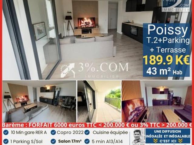 Appartement 2 pièces 43 m²