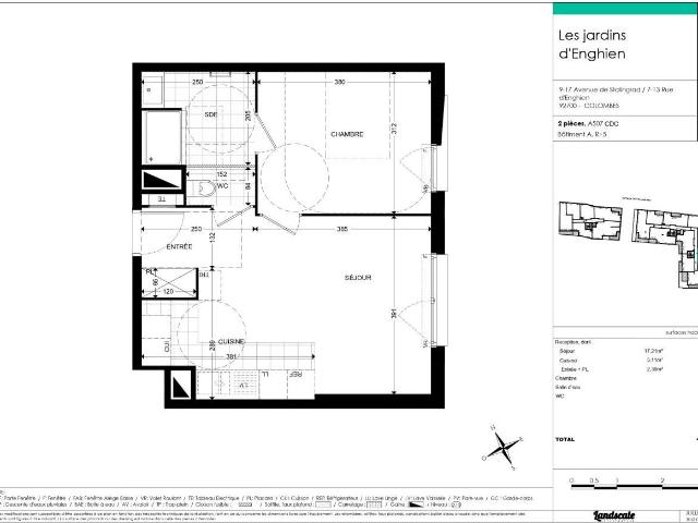 Appartement 2 pièces 43 m²
