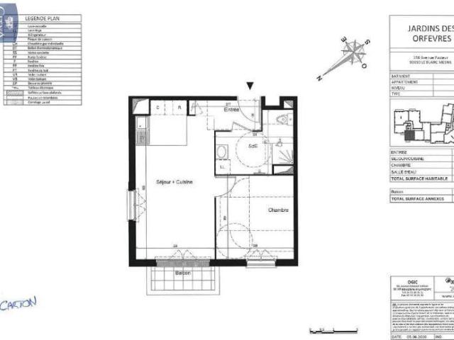 Appartement 2 pièces 43 m²