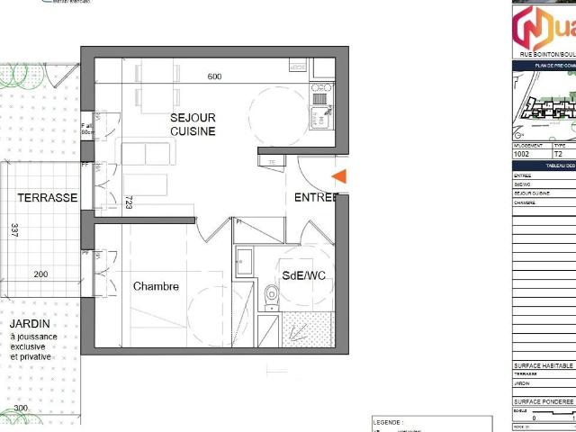 Appartement 2 pièces, 40 m² à louer à Villefranche sur Saône 69400